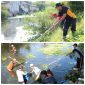 AKBP Henri Noveri Santoso., S.H., S.I.K., M.M., (Atas) turun langsung membersihkan sungai Marengan, Kamis (24/10/2024).