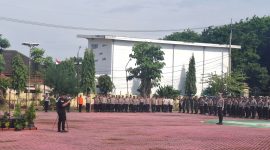 Foto : Giat Apel Gelar Pasukan Operasi Lilin Semeru 2024 di Polres Sumenep
