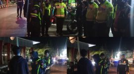 Kepala Satuan Lalu Lintas (Kasat Lantas) Polres Sumenep, AKP Ninit Titis Dewiyani, SE., memimpin patroli malam Mingguan di Pos 12.0 Trunojoyo
