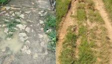 Foto : Kondisi jalan yang rusak dan tak tersentuh aspal