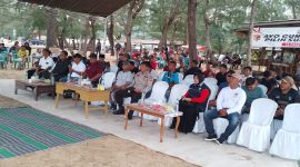 Foto : Pembukaan pergelaran Event Lombang Beach Volley Ball, Kecamatan Batang - Batang, Sumenep. 