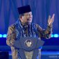 Foto : Presiden Prabowo Subianto dalam acara perayaan Natal Nasional di Indonesia Arena, Kompleks Gelora Bung Karno, Jakarta, Sabtu (28/12)