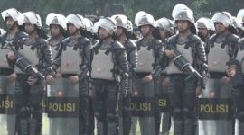 Foto : Apel gelar pasukan di Lapangan Apel Mapolda Jatim, Rabu (19/2/2025).
