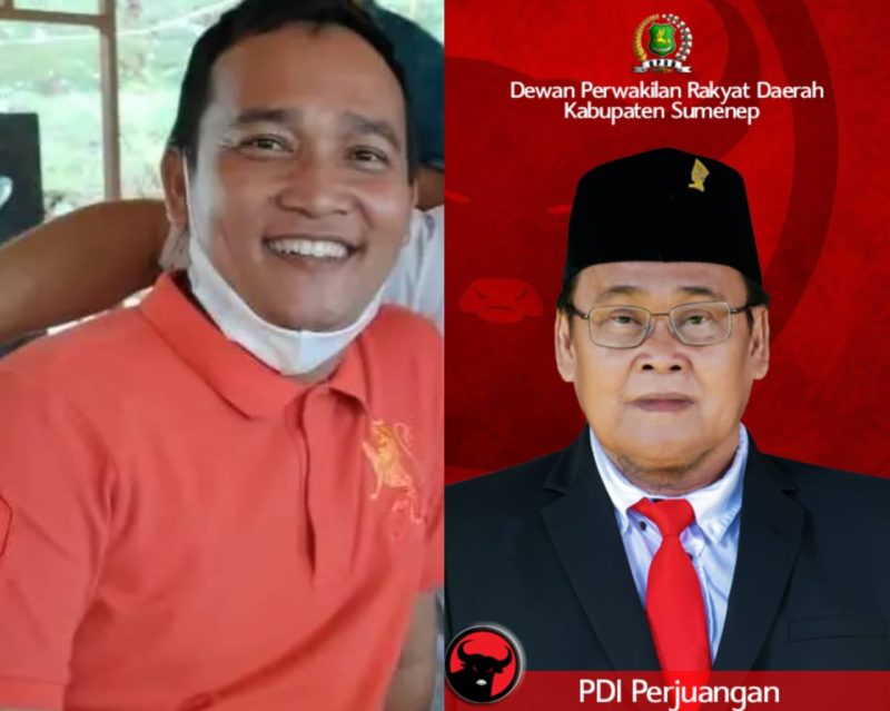 Foto: Kades Lapa Taman Abu Huraera (Kiri) dan Umar Anggota Dewan Sumenep Fraksi PDI - Perjuangan (Kanan). 