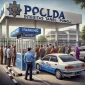 Foto: Ilustrasi pintu masuk dan keluar Polda Jawa Timur yang dikenakan tarif parkir.
