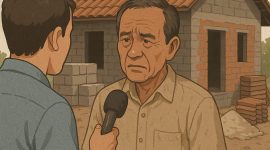 Foto: Ilustrasi warga penerima bantuan BSPS 2024 di Desa Jaddung saat memberikan keterangan soal bantuan yang tidak sesuai harapan.
