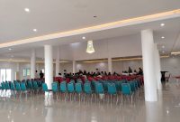 Foto: Suasana pemeriksaan sejumlah kepala desa oleh tim Kejati Jatim terkait dugaan korupsi Program BSPS 2024 di Gedung Islamic Center Bindara Saod, Sumenep, Selasa (21/5/2025).
