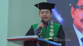 Foto: Rektor IAIN Madura, Dr. H. Syaiful Hadi, M.Pd., saat menyampaikan sambutan pada Sidang Senat Terbuka Wisuda Tahun Akademik 2024–2025.  