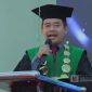 Foto: Rektor IAIN Madura, Dr. H. Syaiful Hadi, M.Pd., saat menyampaikan sambutan pada Sidang Senat Terbuka Wisuda Tahun Akademik 2024–2025.  