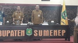 Foto: Sosialisasi perizinan usaha kewenangan Provinsi Jawa Timur di Kantor Pemkab Sumenep, dihadiri Sekda, Kepala DPMPTSP Sumenep, dan perwakilan DPMPTSP Provinsi Jatim.