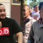 Foto: Ketua Umum KJJT, Ade S. Maulana (kiri) saat memberikan pernyataan resmi, dan wartawan Radar Situbondo, Humaidi (kanan), sesaat setelah mengalami dugaan kekerasan saat meliput aksi demo di Situbondo, Kamis (31/7/2025).  