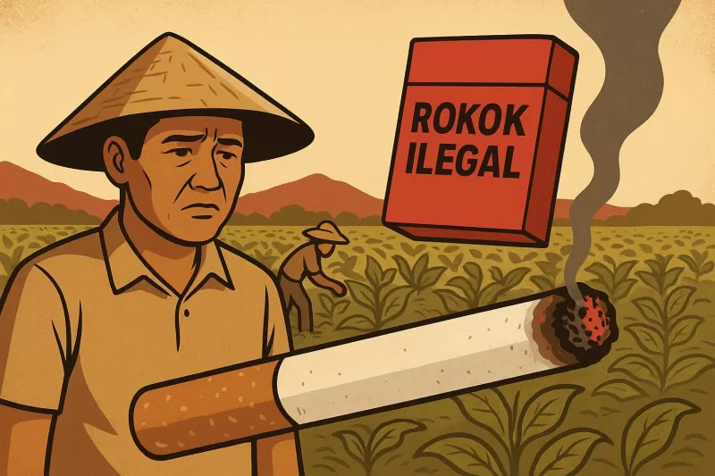 Foto: Ilustrasi petani tembakau Madura di ladang, simbol tekanan akibat kebijakan cukai.