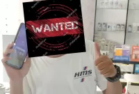 Foto: Sosok terduga pelaku pencurian iPhone di DJ 99 Store.
