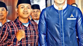 Foto: Ketua Mabar Sumenep, Dafa Irwanto Saputra, dengan Ketua Umum Partai Demokrat Agus Harimurti Yudhoyono (AHY).  