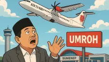 Foto: Ilustrasi satir tentang wacana penerbangan internasional dari Bandara Trunojoyo Sumenep dengan pesawat ATR 72-600.  