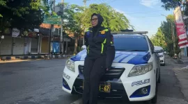 Foto: Kasat Lantas Polres Sumenep, AKP Ninit Titis Dewiyani, S.E., saat memimpin patroli KRYD antisipasi balap liar.
