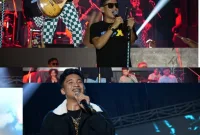 Foto: Penampilan energik Tipe-X dan Sadewok yang menghibur ribuan penonton pada konser Lepas Penat Land Vol. 4 di Stadion A. Yani Sumenep.