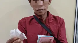 Foto: Seorang pria berinisial E.H. (55) diamankan di rumahnya di Dusun Ban-ban, Desa Talango, Kecamatan Talango. 