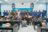 Foto: Pengurus HNSI Kecamatan Pasongsongan bersama jajaran HNSI Kabupaten Sumenep, Forkopimcam, TNI-Polri, dan instansi terkait usai pelantikan pengurus di Aula UPT PPP Pasongsongan.