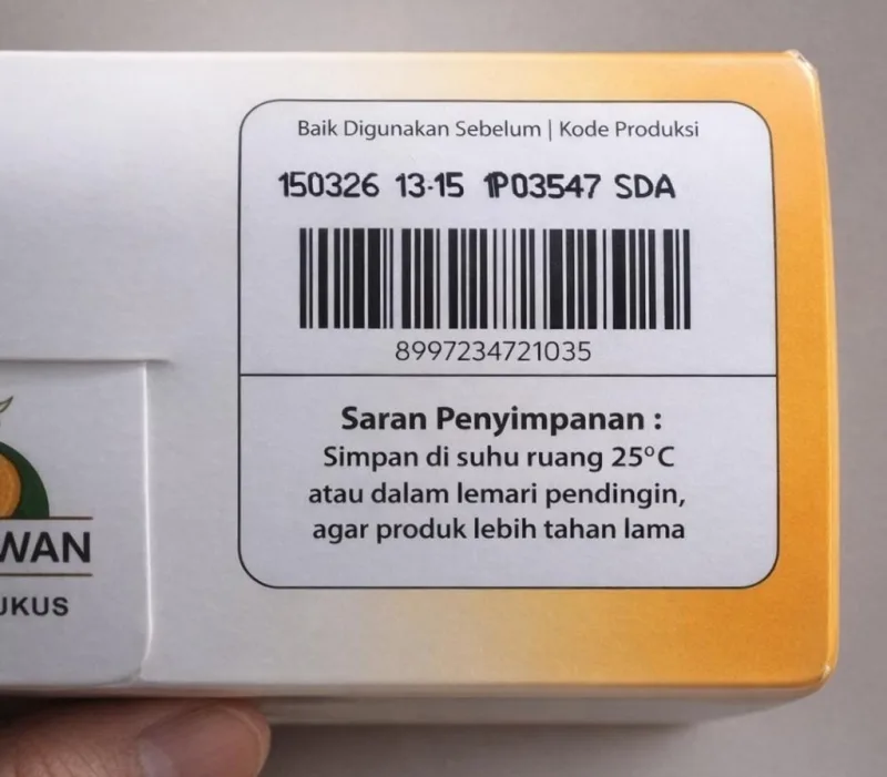Foto: Label kemasan roti dalam Program Makan Bergizi (MBG) di Batang-Batang, Sumenep, yang menunjukkan tanggal kedaluwarsa 15 Maret 2026.