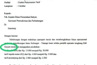Foto: Surat Puskopal Koarmada II Unit JTDL yang disorot karena mencantumkan nama kapal KM Karjon (bukan KM Safaraz Jaya), serta diduga tidak memenuhi unsur administrasi resmi.