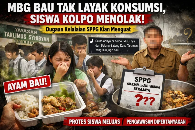 Foto: Ilustrasi penolakan siswa terhadap MBG diduga tidak layak konsumsi di Desa Kolpo. 