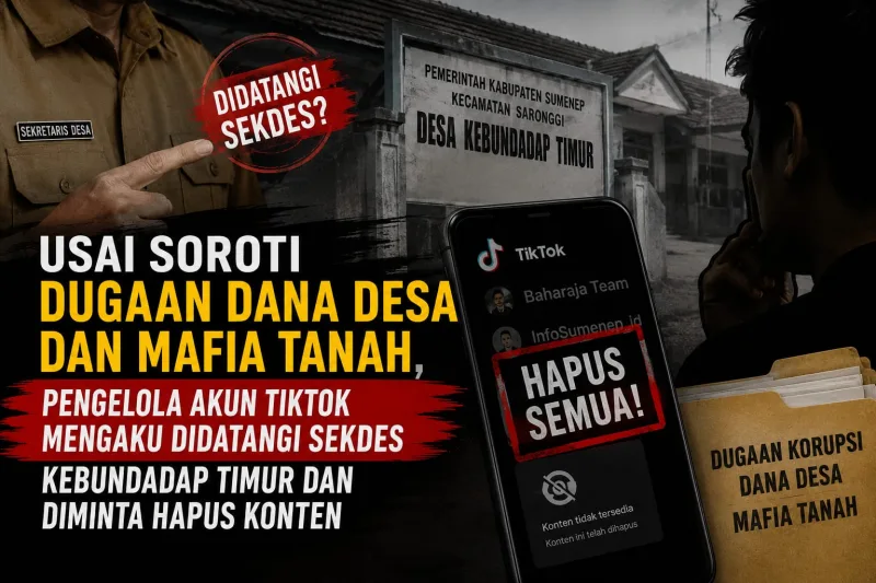 Foto: Ilustrasi dugaan permintaan penghapusan konten terkait pemberitaan Desa Kebundadap Timur yang ramai disorot publik.