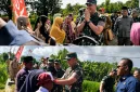Foto: Pangdam V/Brawijaya menyapa warga saat meninjau pembangunan jembatan di Ambunten, Sumenep.