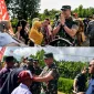 Foto: Pangdam V/Brawijaya menyapa warga saat meninjau pembangunan jembatan di Ambunten, Sumenep.