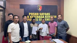 Foto: Proses perdamaian dua warga Legung Barat di Polres Sumenep melalui restorative justice.