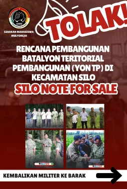 Penolakan Yon TP di Silo Menguat, Mahasiswa Soroti Bayang-Bayang Militerisasi dan Ancaman Konflik Agraria