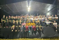 Foto: Laskar Sadewo Pasongsongan usai tampil pada Festival Musik Tong-Tong Lagu Bupati Sumenep 2026.