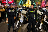 Foto: Tim Elang 12.0 Satlantas Polres Sumenep saat mengawal Parade Musik Tong-Tong di Kota Sumenep.