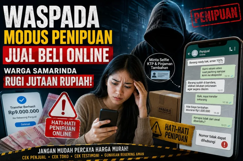 Foto: Ilustrasi penipuan jual beli online.