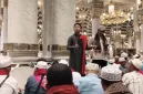 Foto: Suasana doa bersama jamaah haji asal Sumenep dari Yayasan Ar Raudah di Masjid Nabawi, Madinah, dalam rangka menyambut 1 Muharram 1448 H.