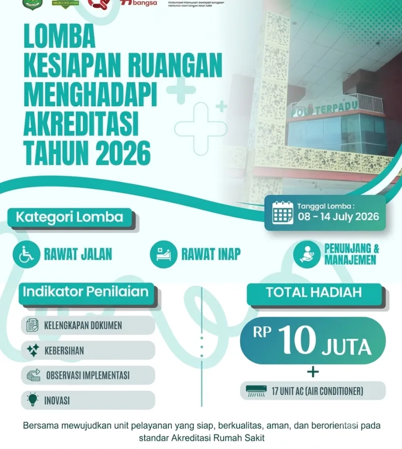 PENGUATAN BUDAYA MUTU. Seluruh unit pelayanan di RSUD dr. H. Moh. Anwar Sumenep mengikuti Lomba Kesiapan Ruangan guna memastikan implementasi standar pelayanan, keselamatan pasien, dan kualitas layanan berjalan sesuai standar akreditasi rumah sakit