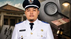 Foto: Kepala Desa Poja, Yuli Rizkianto, kini menjadi sorotan atas sejumlah persoalan di pemerintahan desa.