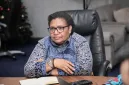Foto: Ribka Haluk saat menyampaikan pernyataan terkait insiden di Papua.