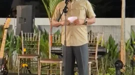 Foto: Brigjen TNI Kohir saat menyampaikan sambutan dalam agenda silaturahmi dan penguatan sinergi TNI bersama masyarakat di Sumenep.