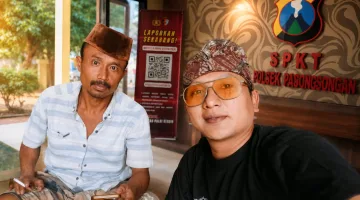 Foto: Korban (kiri) memberikan keterangan terkait dugaan penggelapan sepeda motor di Polsek Pasongsongan.