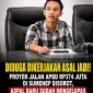 Foto: Moh. Pudali Arodani (Lili) saat menyampaikan kritik terhadap dugaan buruknya kualitas proyek jalan APBD di Kabupaten Sumenep.