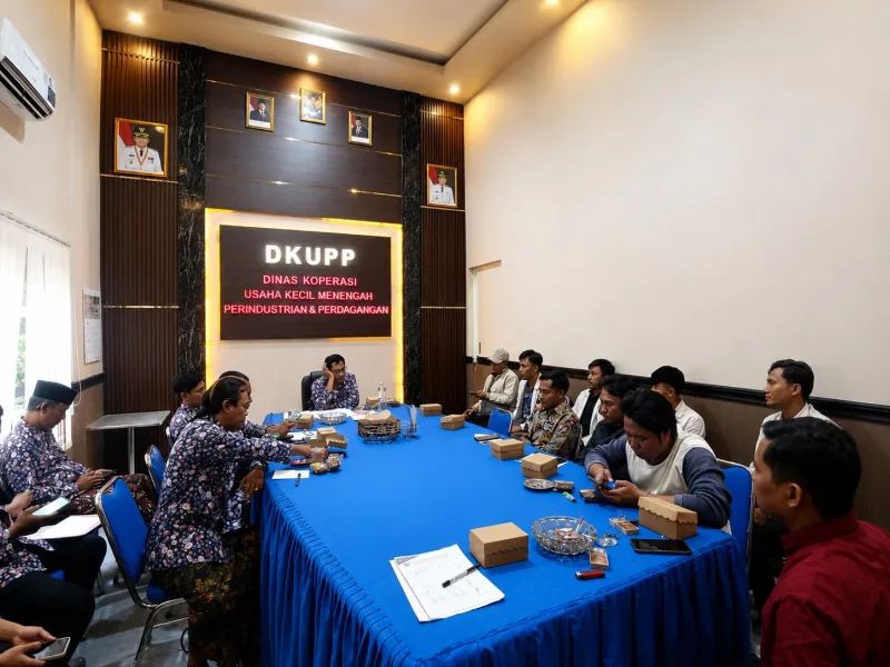 Foto: Audiensi LBH Taretan Legal Justitia bersama DKUPP Sumenep membahas polemik pembangunan lapak pelataran Pasar Ganding.