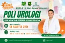 PAMFLET. RSUDMA Sumenep menghadirkan layanan Poli Urologi untuk peserta BPJS Kesehatan bersama dr. Yufi Aulia Azmi, spesialis urologi.