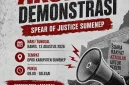 Foto: Poster aksi Spear of Justice Sumenep di DPRD Sumenep.