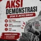 Foto: Poster aksi Spear of Justice Sumenep di DPRD Sumenep.
