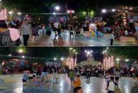 Foto: Suasana Taman Potre Koneng (Taman Bunga) Sumenep pada Sabtu malam (15/8/2026) tampak ramai dipadati masyarakat.