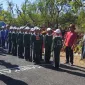 Foto: Tim gerak jalan SDN 3 Pancor tampil kompak dalam lomba tingkat SD/MI se-Kecamatan Gayam.