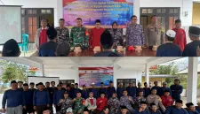 Foto: Lanal Batuporon bersama nelayan dan masyarakat pesisir Pulau Sapudi dalam kegiatan sosialisasi Kamla, bakti sosial, dan bakti kesehatan.