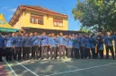 Jajaran pegawai Diskominfo Sumenep berfoto bersama dalam rangka memperingati HUT ke-81 Kemerdekaan RI