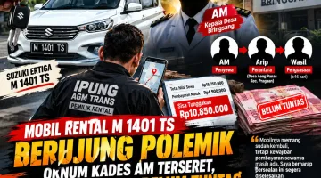 Foto: Ilustrasi polemik mobil rental M 1401 TS.